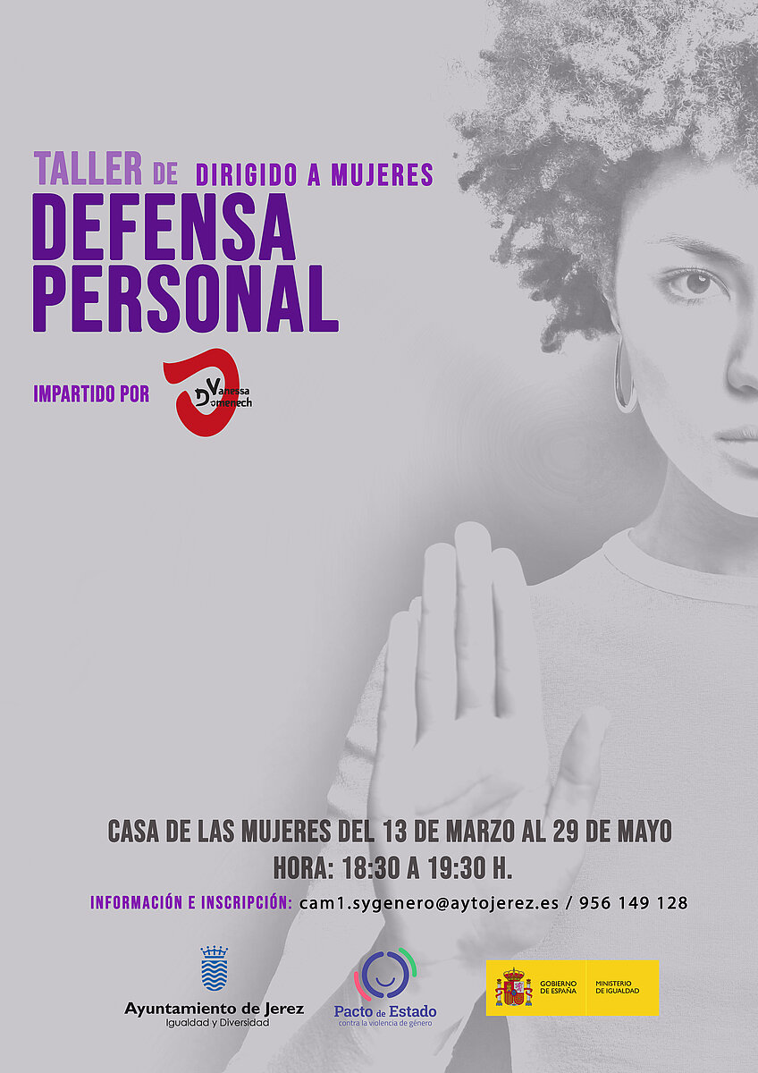 Cartel Taller Defensa Personal dirigido a Mujeres