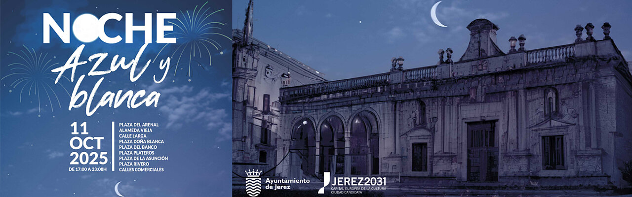 noche azul y blanca
