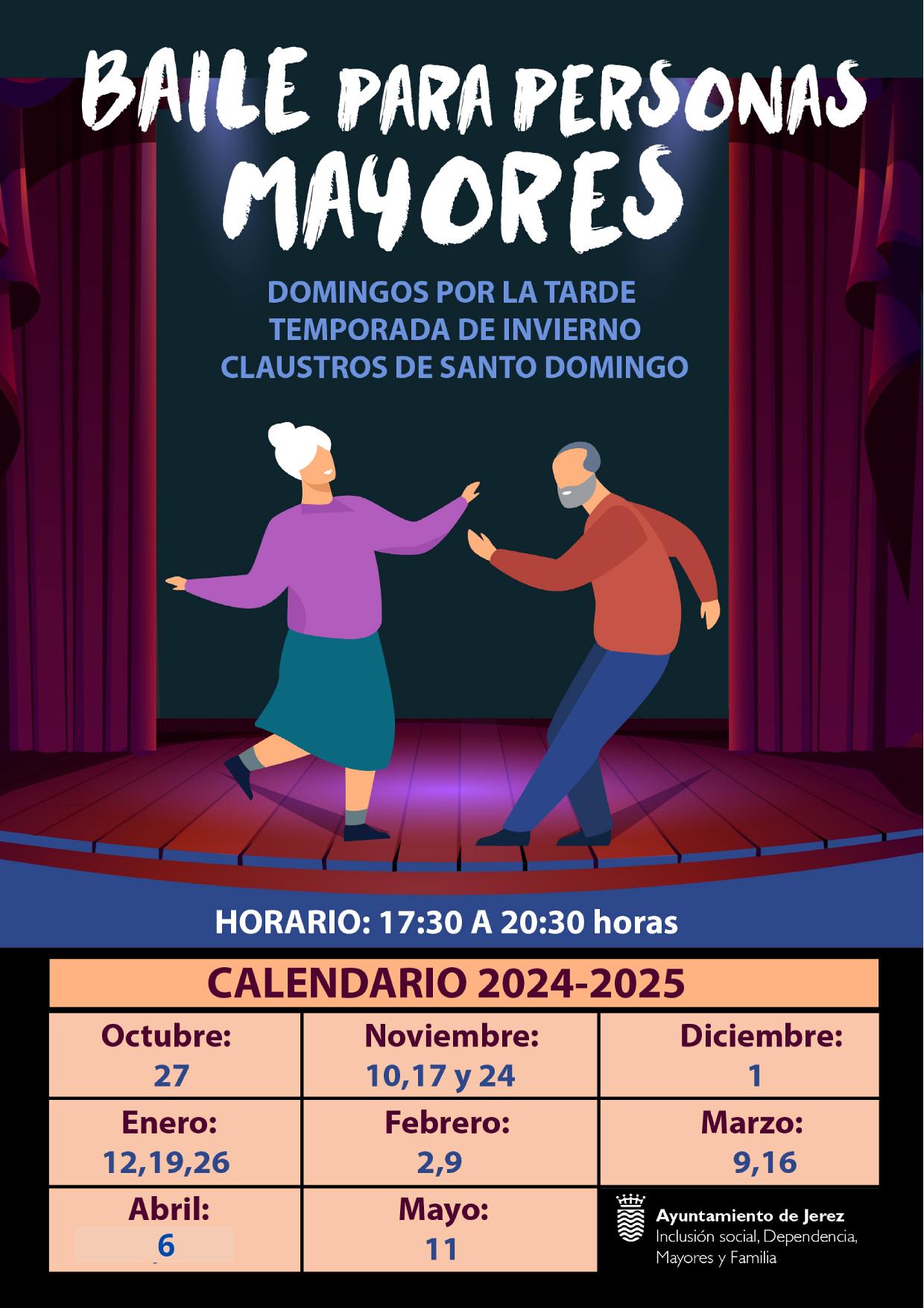 Cartel Baile de Mayores