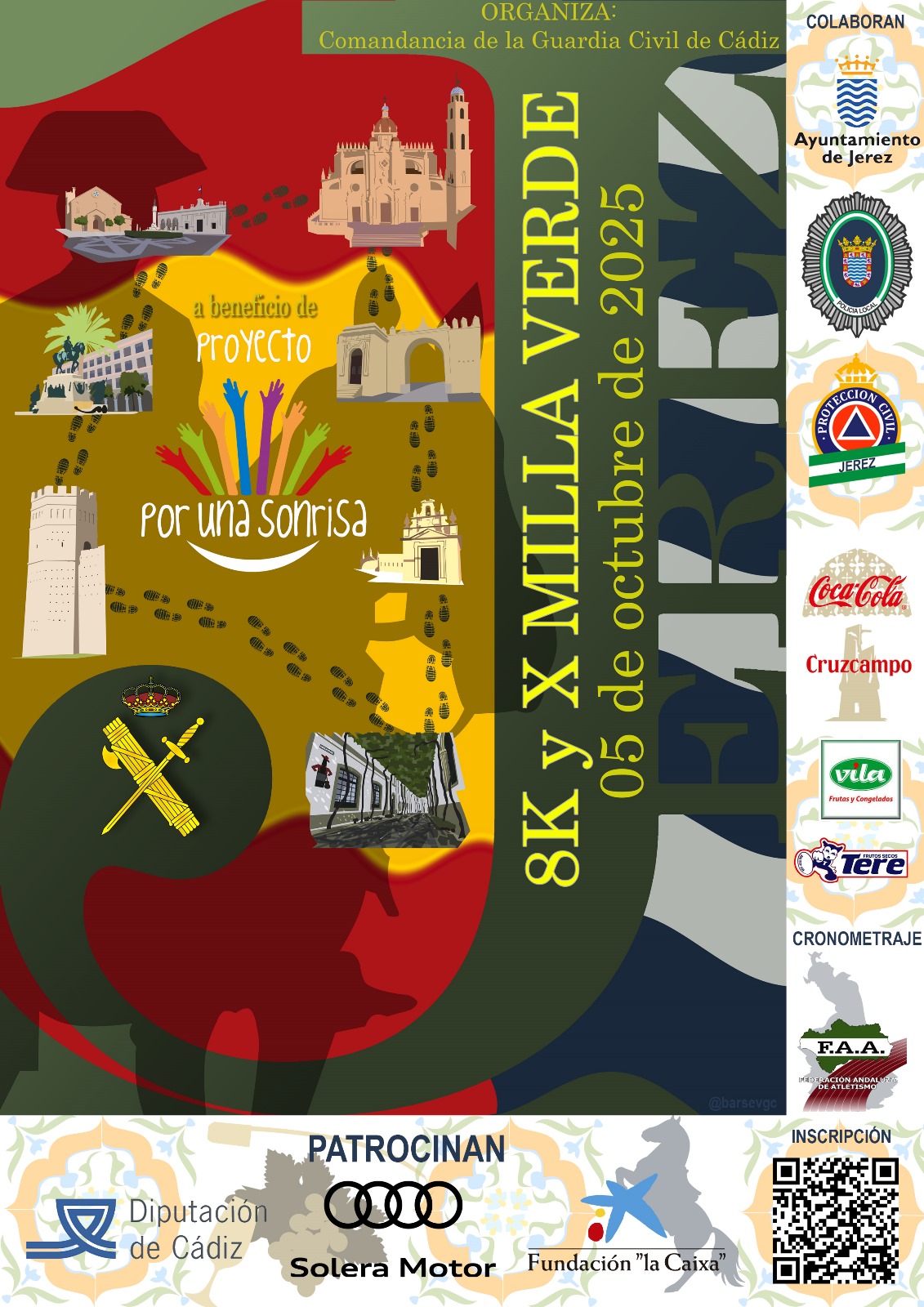 Cartel de la 8K Y X MILLA VERDE