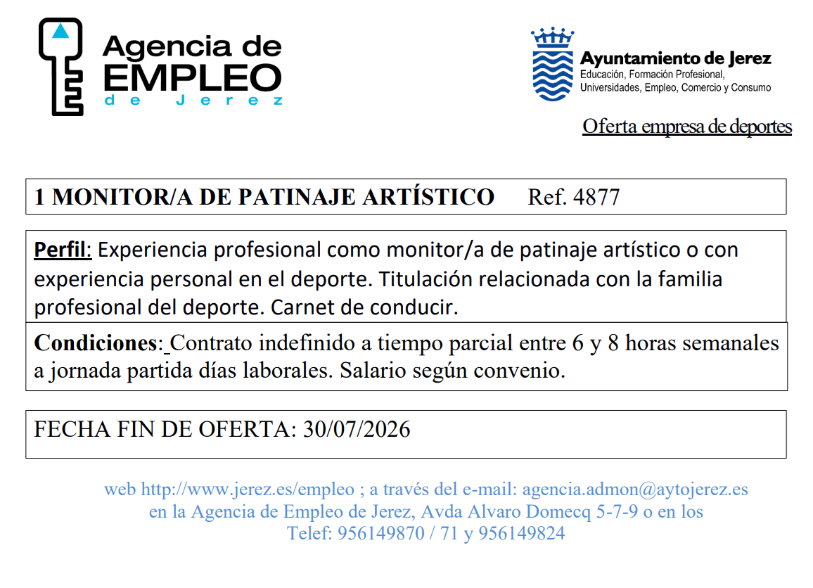 Oferta Agencia Empleo Jerez