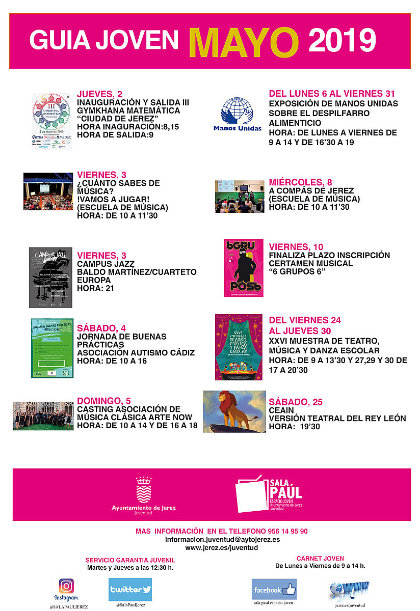 Guía de las actividades 2019