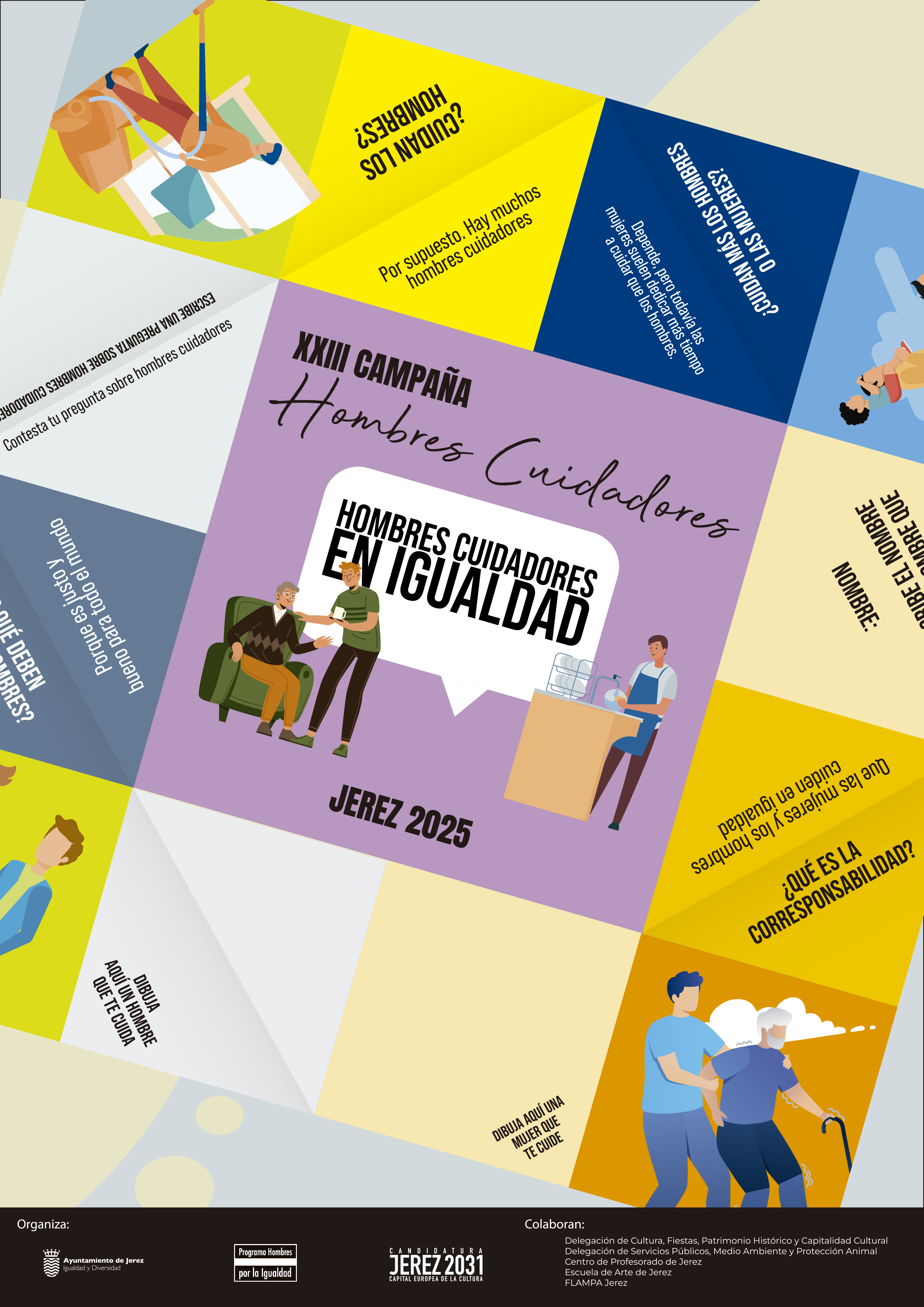 Cartel XXIII Campaña Hombres Cuidadores Ayuntamiento de Jerez 2025