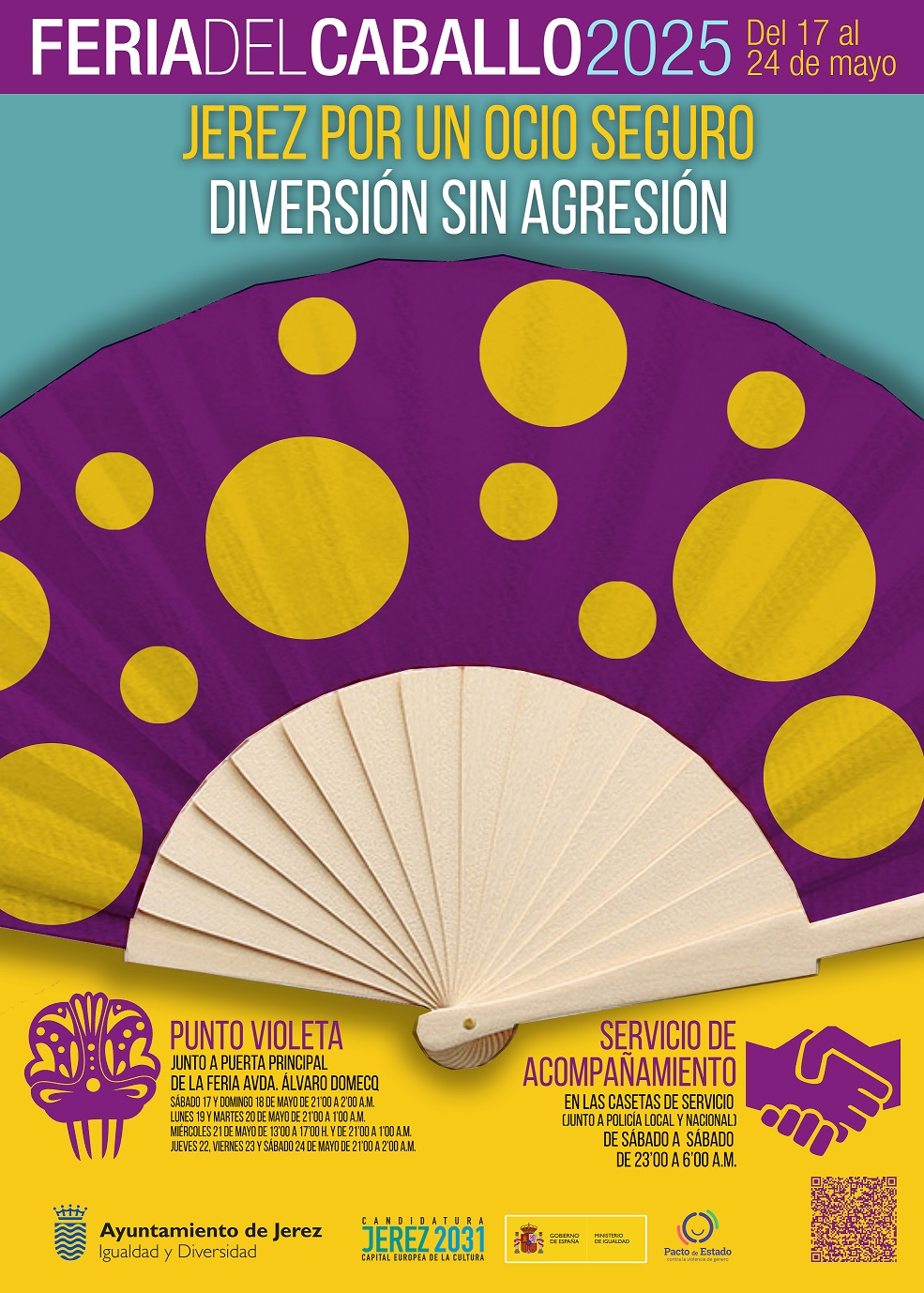 Cartel Punto Violeta y Servicio de Acompañamiento Feria del Callo 2025