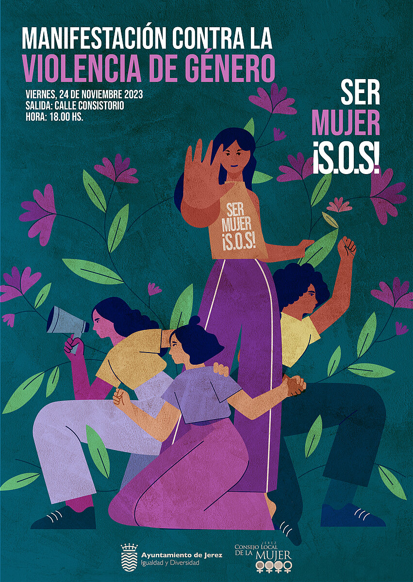 Cartel Manifestación contra la Violencia de Género