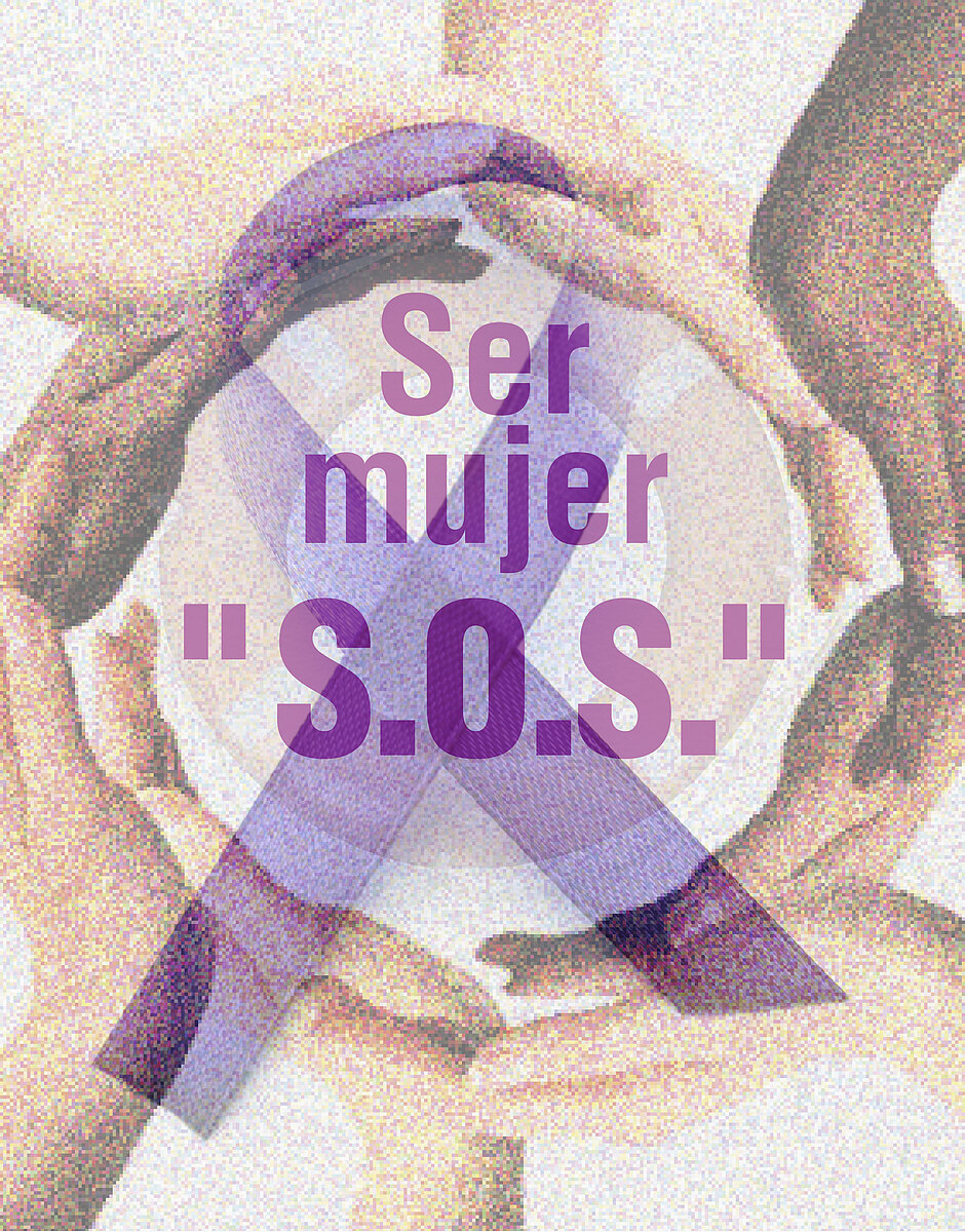 Cartel 25 N ser mujer sos Cartel Lazo Morado