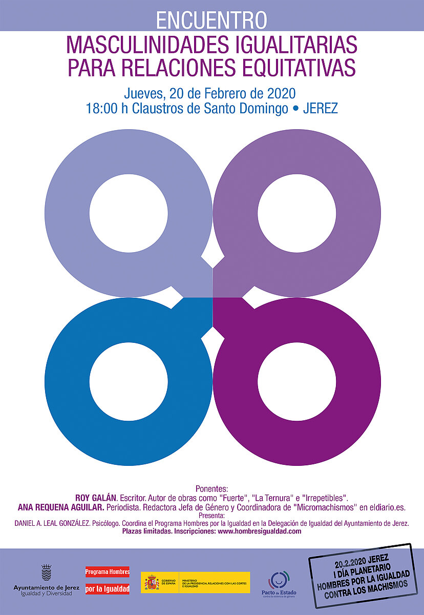 Cartel Encuentro Masculinidades Igualitarias para relaciones equitativas