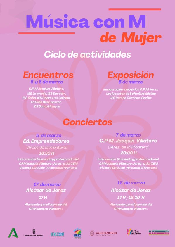 Cartel Música con M de Mujer