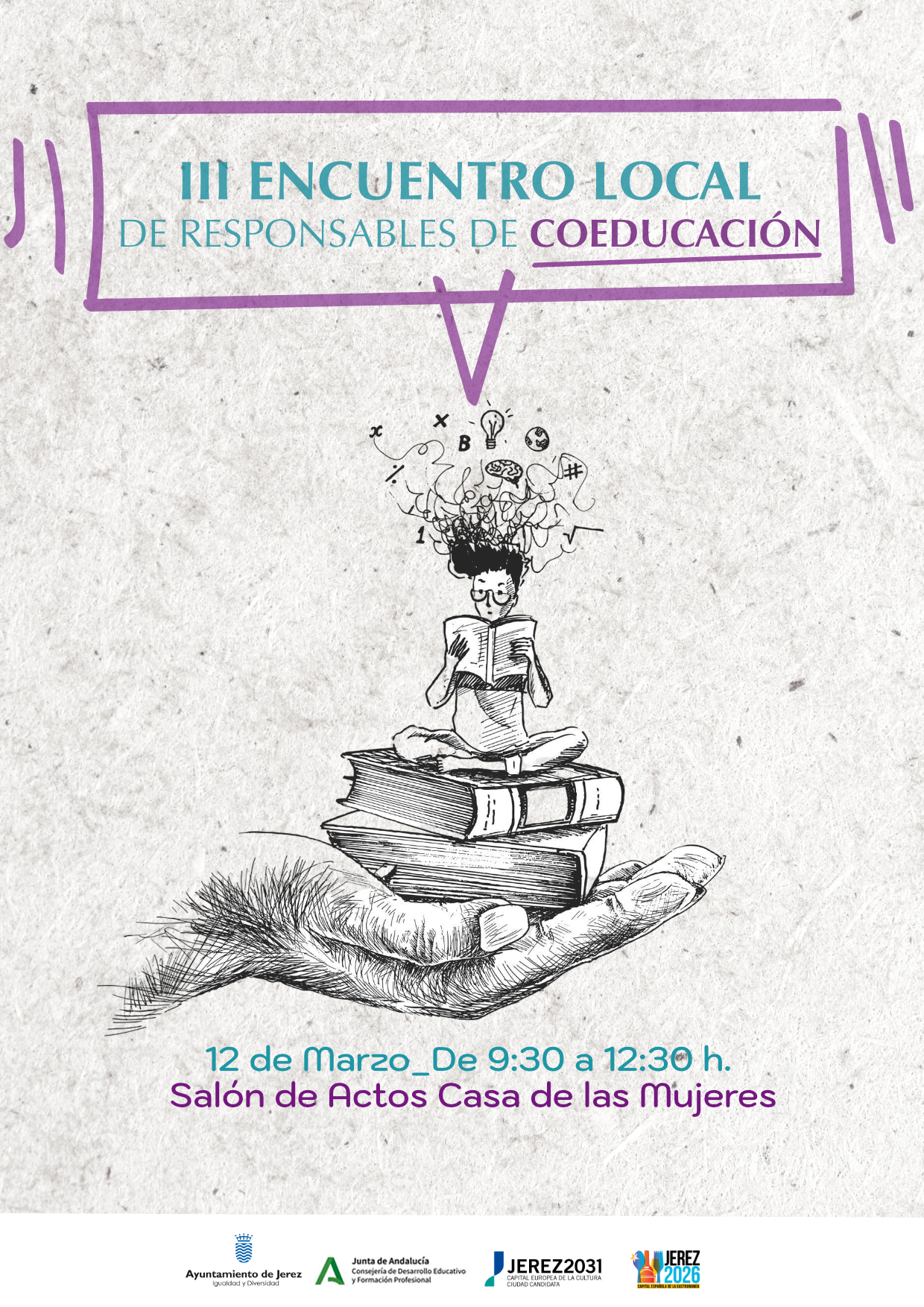 Cartel III Encuentro Local  de responsables de Coeducación