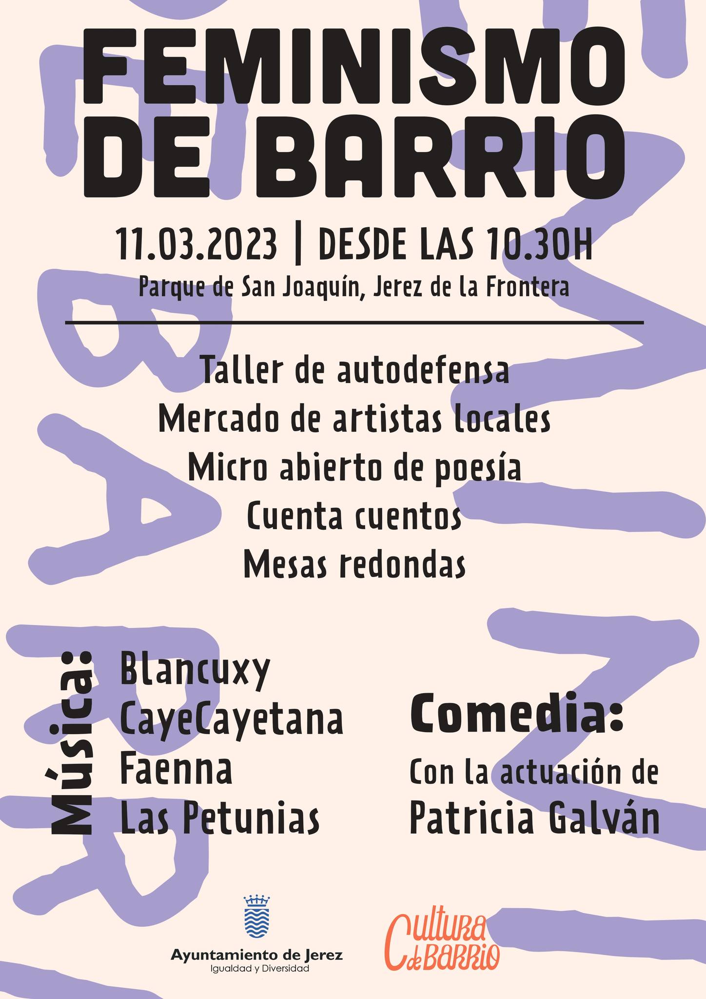 Cartel Jornada FEminismo de Barrio