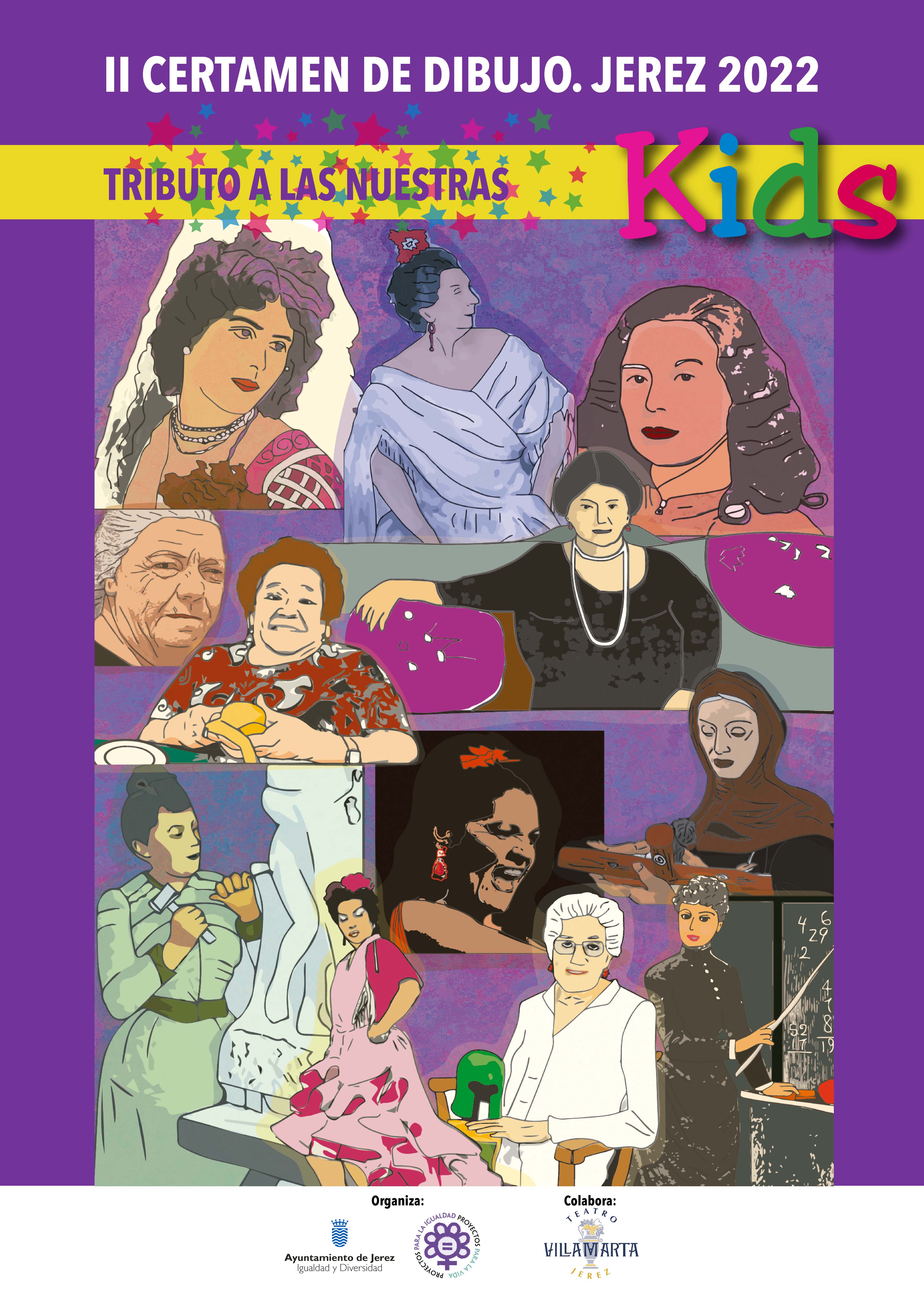 Cartel II Certamen de Dibujo Tributo a las nuestras Kids