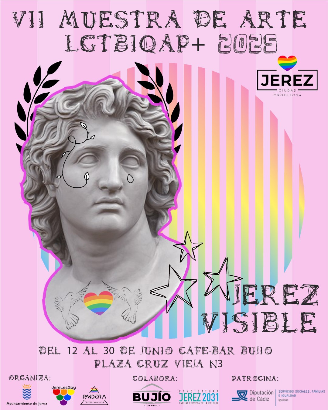 Cartel VII Muestra de arte "Jerezvisible"