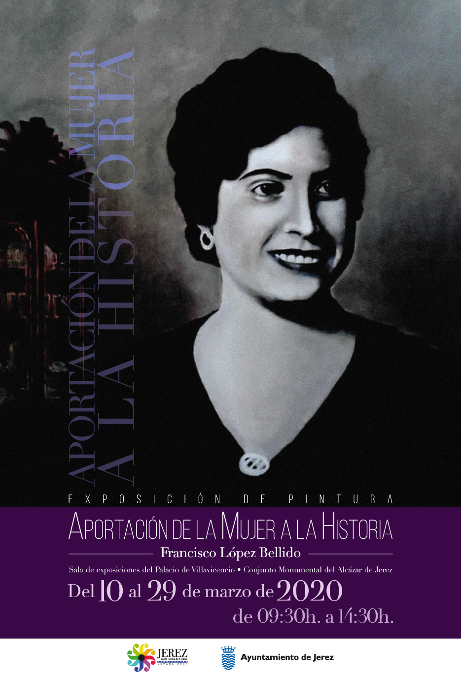 Cartel Exposición de Pintura "La aportación de la Mujer en la Historia"