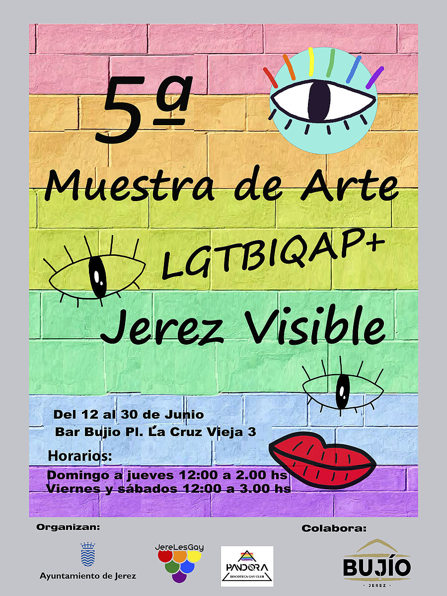 Cartel 5ª Muestra de Arte LGTBIQAP+ Jerez Visible