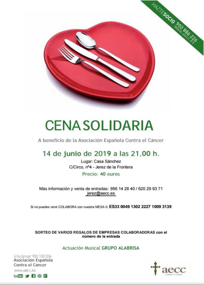 Cena benéfica a beneficio de AECC