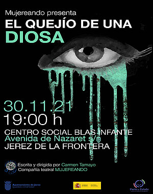 Cartel Obra de Teatro "EL QUEJÍO DE UNA DIOSA"