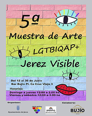 Cartel 5ª Muestra de Arte LGTBIQAP+ Jerez Visible