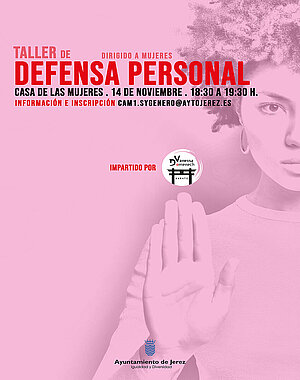 Cartel Sesión de Defensa Personal dirigido a Mujeres