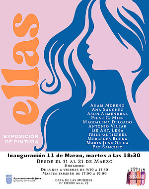 Cartel Exposición de pintura ELLAS