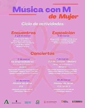 Cartel Música con M de Mujer
