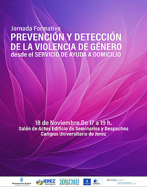 Cartel Jornada Formativa Prevención y detección de violencia de género desde el Servicio de Ayuda a domicilio