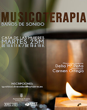 Cartel Musicoterapia Baños de sonido