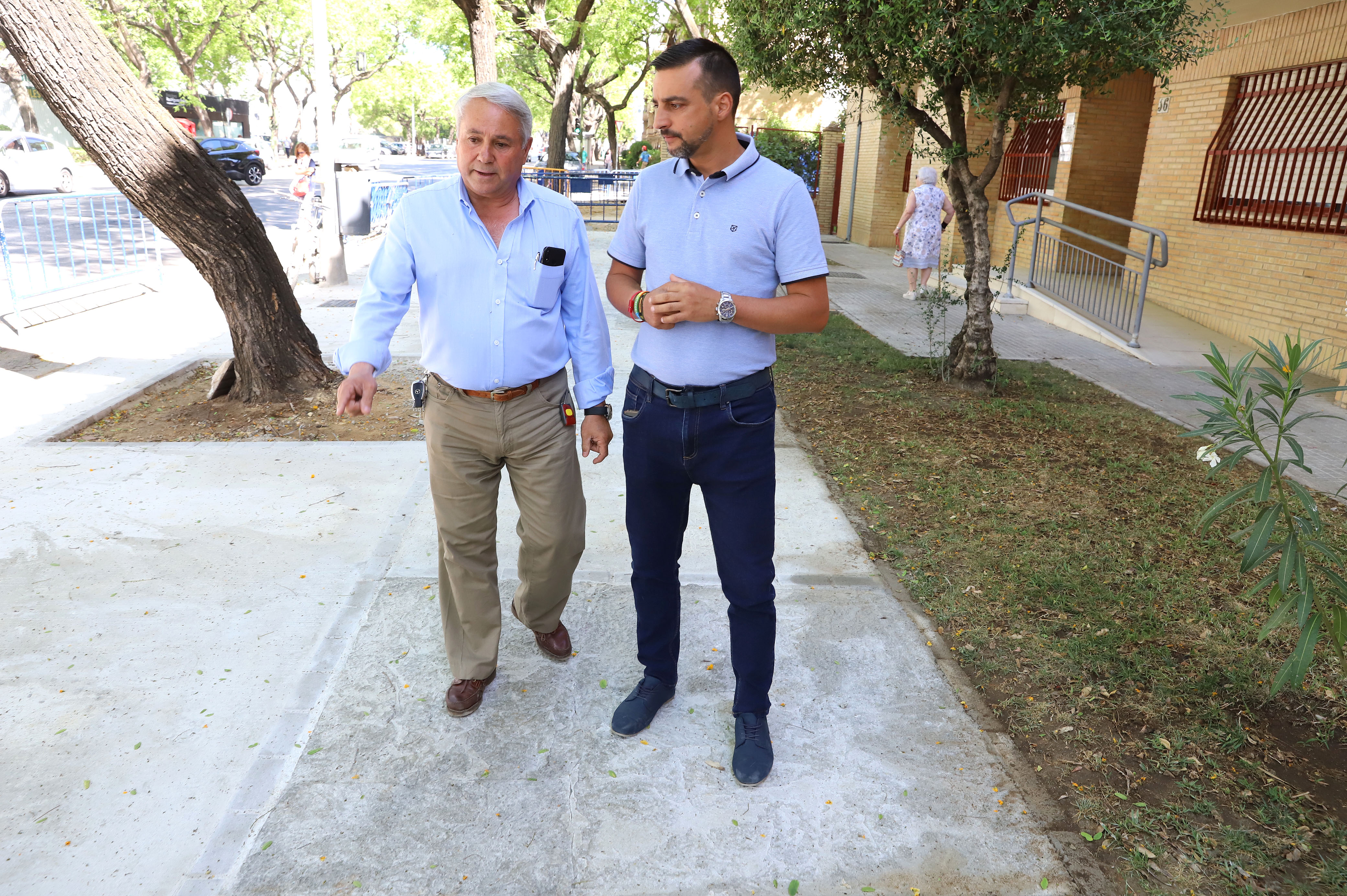 José Antonio Díaz en la visita a las obras