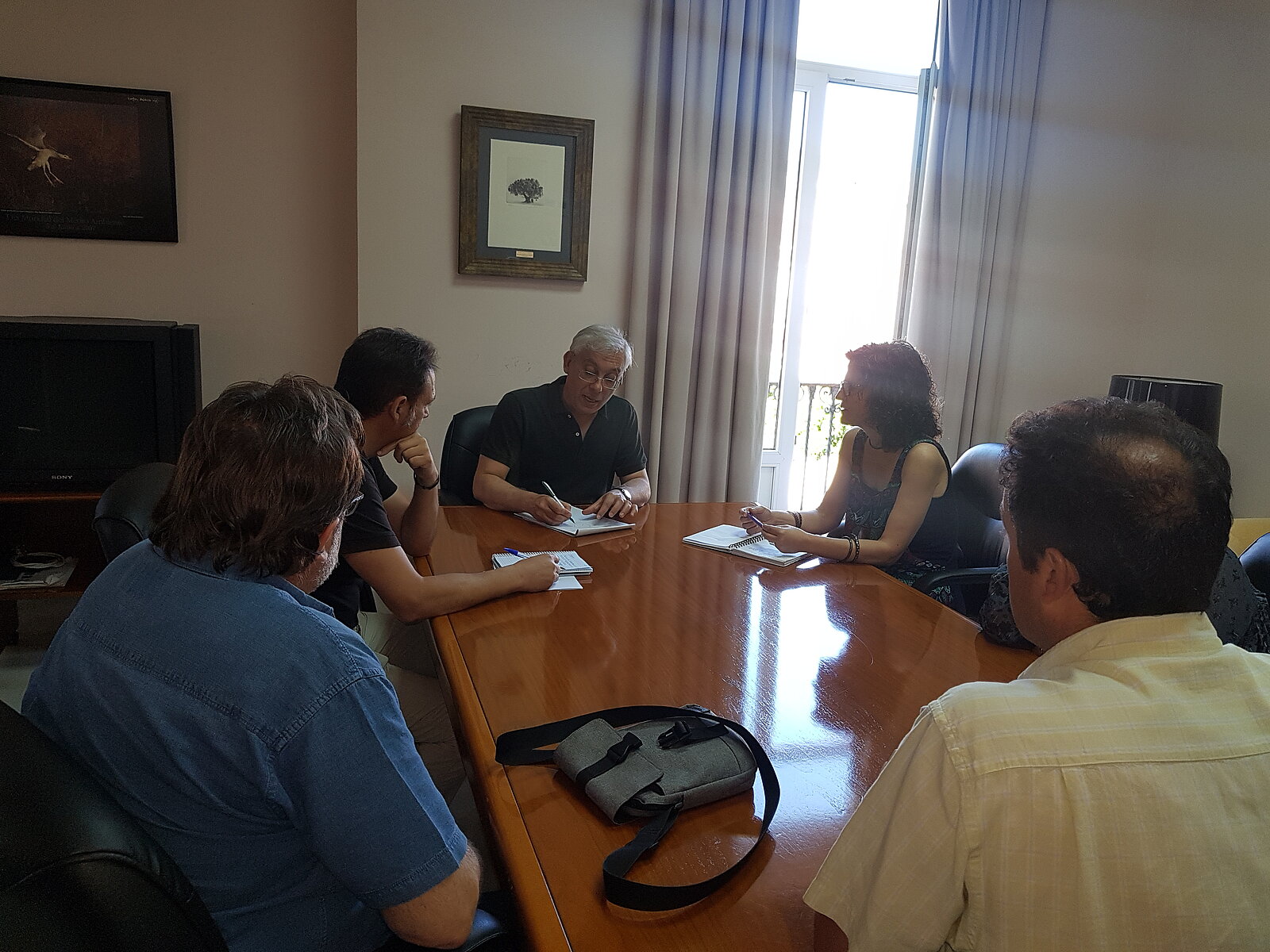 Juan Antonio Cabello durante la reunión