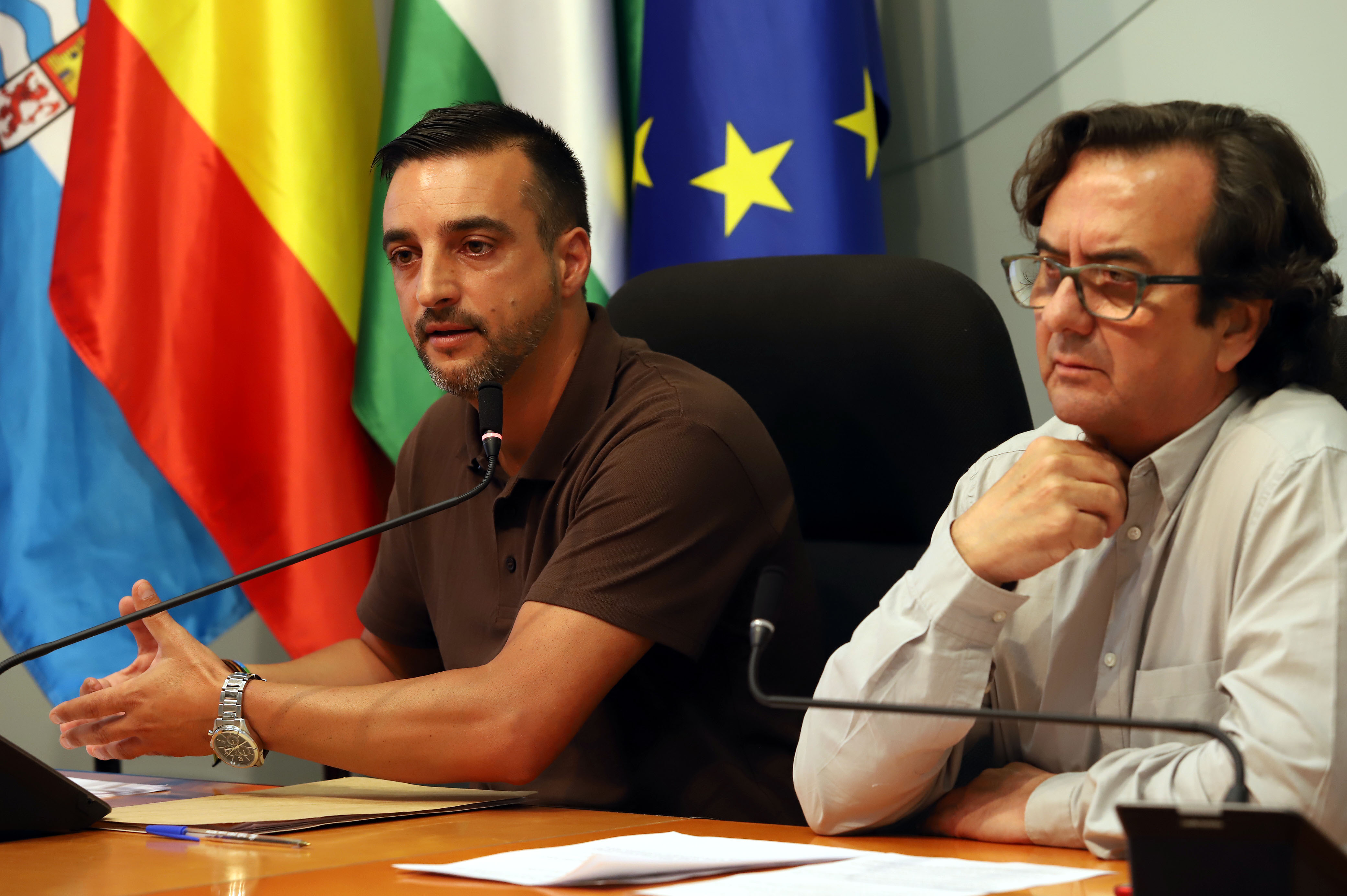 José Antonio Díaz durante la rueda de prensa