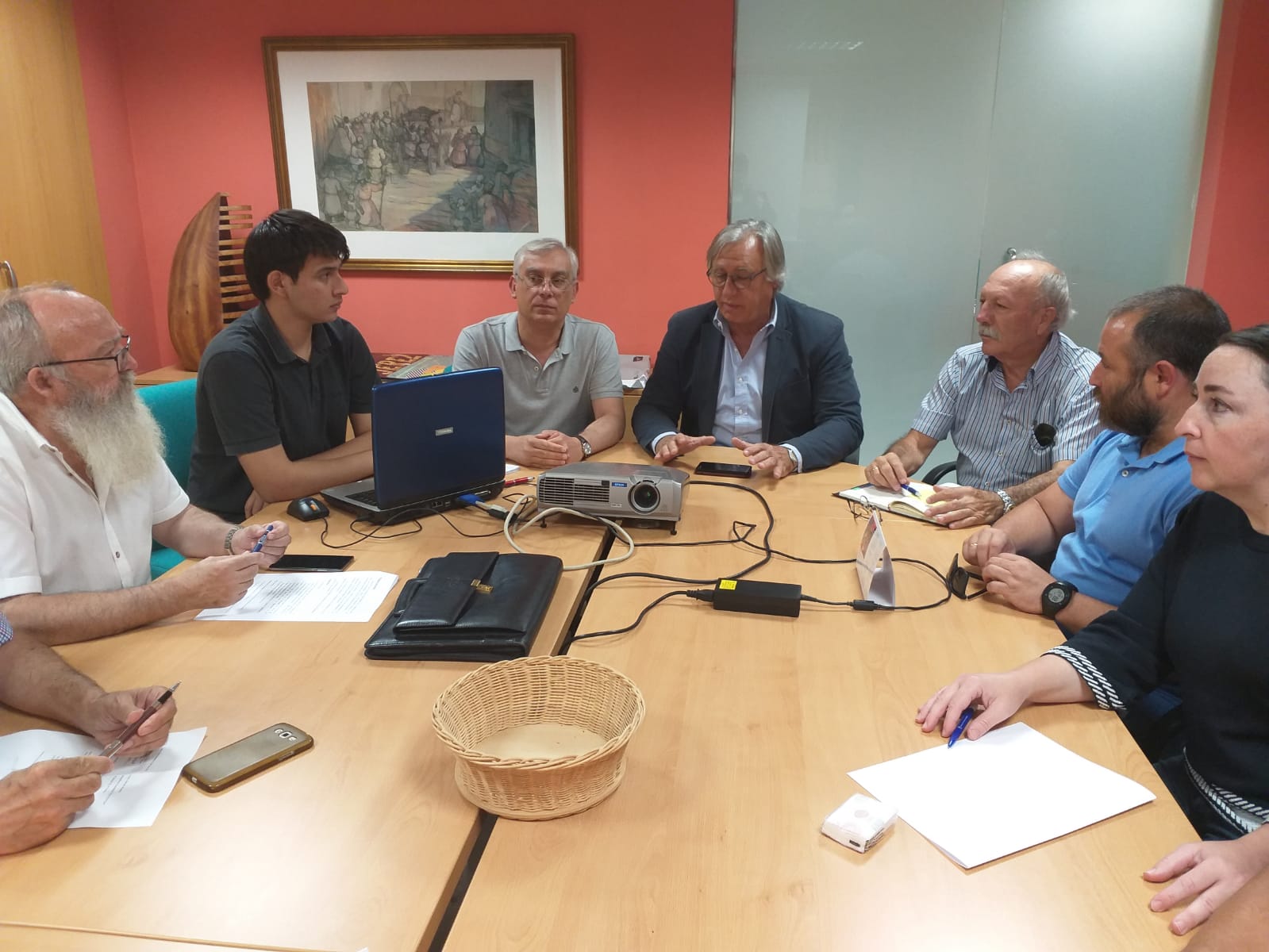Francisco Camas durante la reunión
