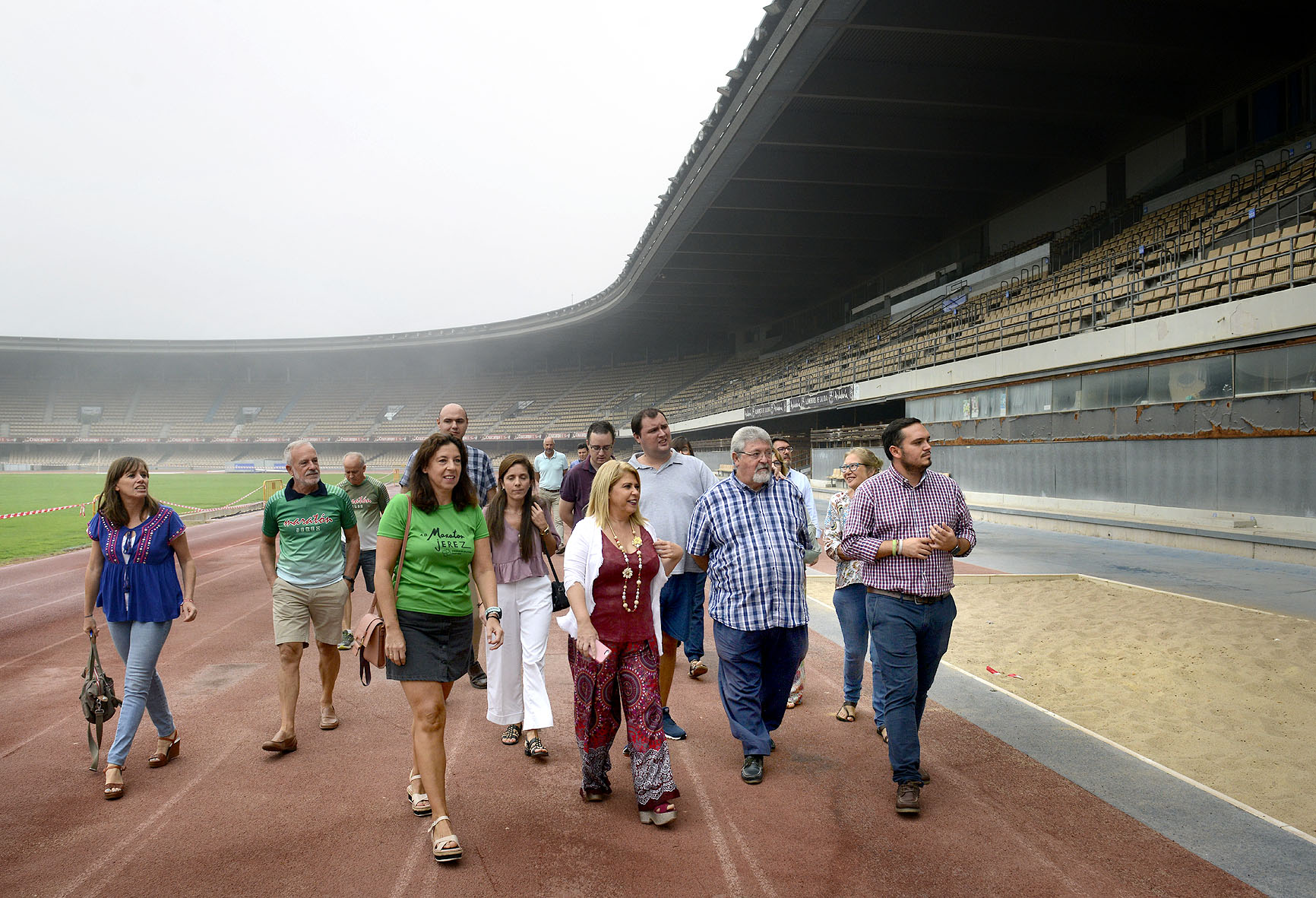 La alcaldesa durante su visita a Chapín