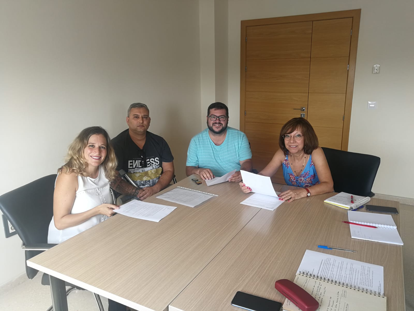 Carmen Collado durante la reunión