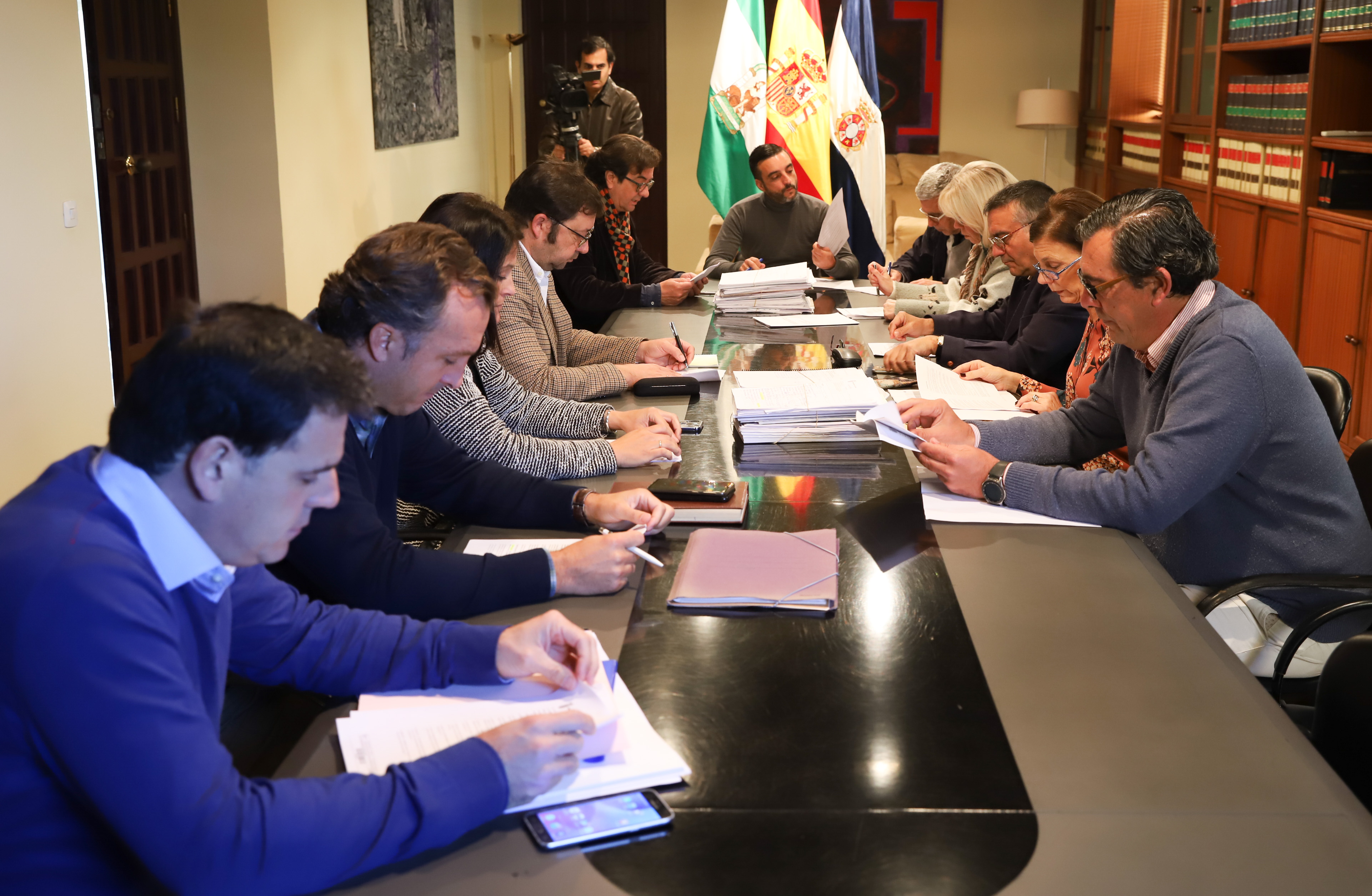 El delegado durante la reunión