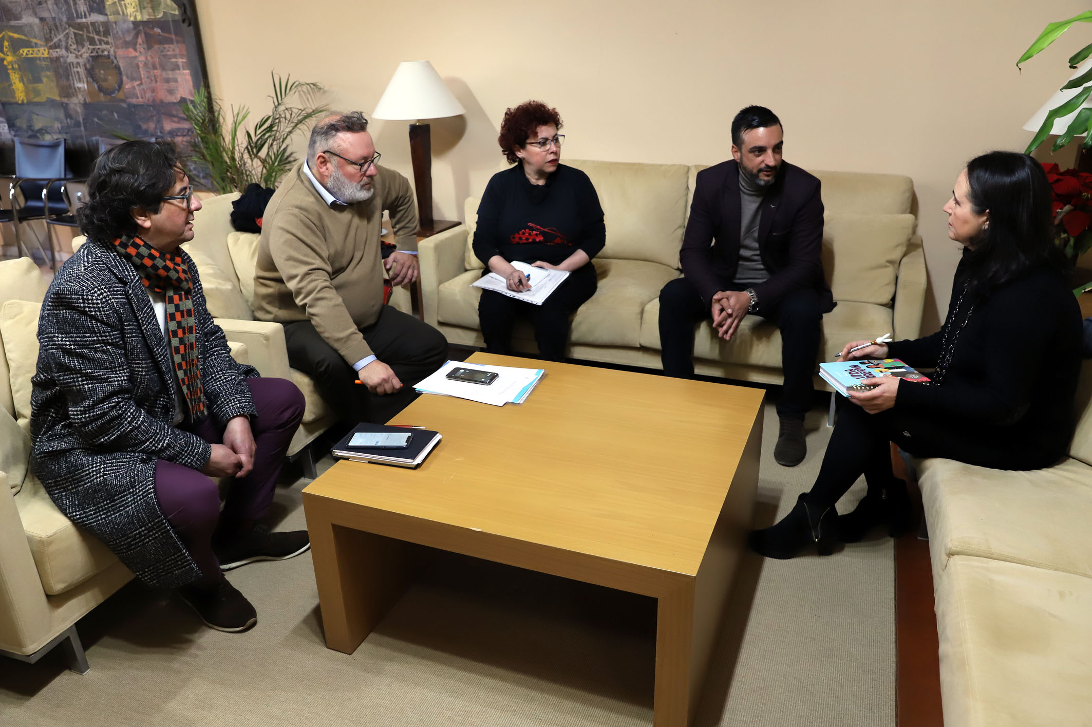 José Antonio Díaz durante la reunión