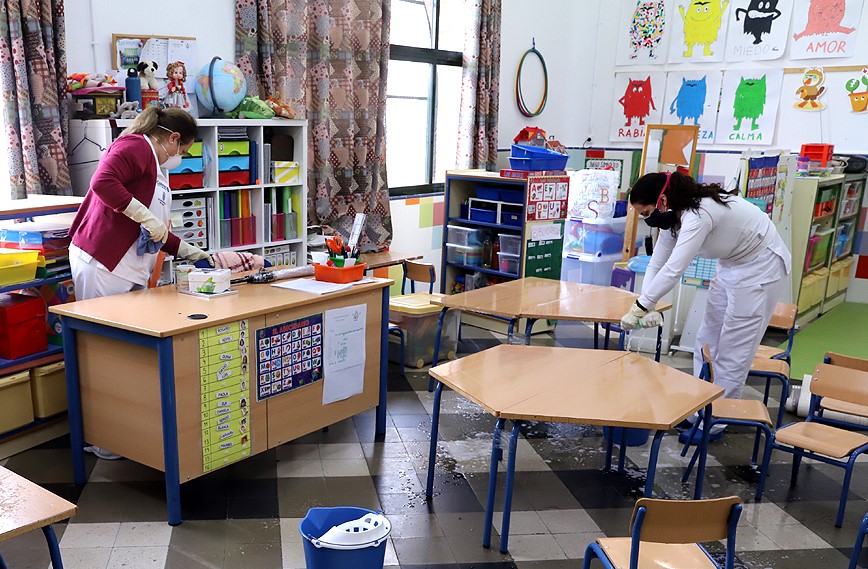 Limpieza en colegios