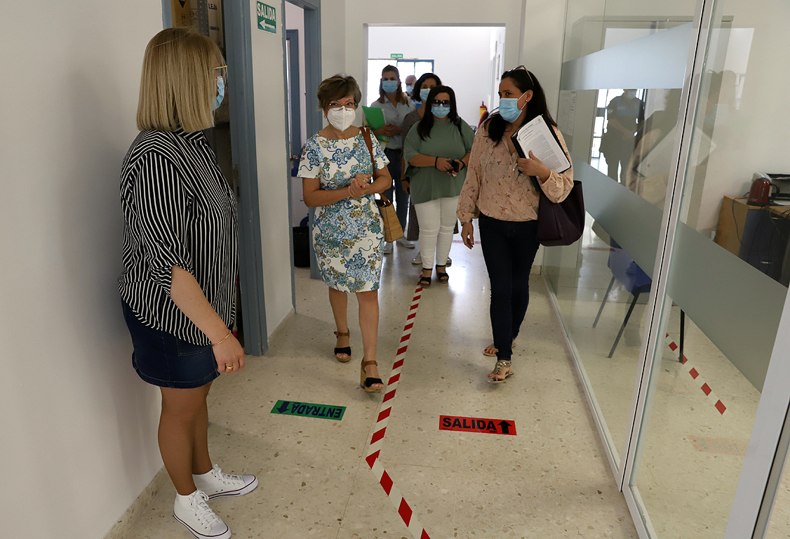 Carmen Collado durante la visita