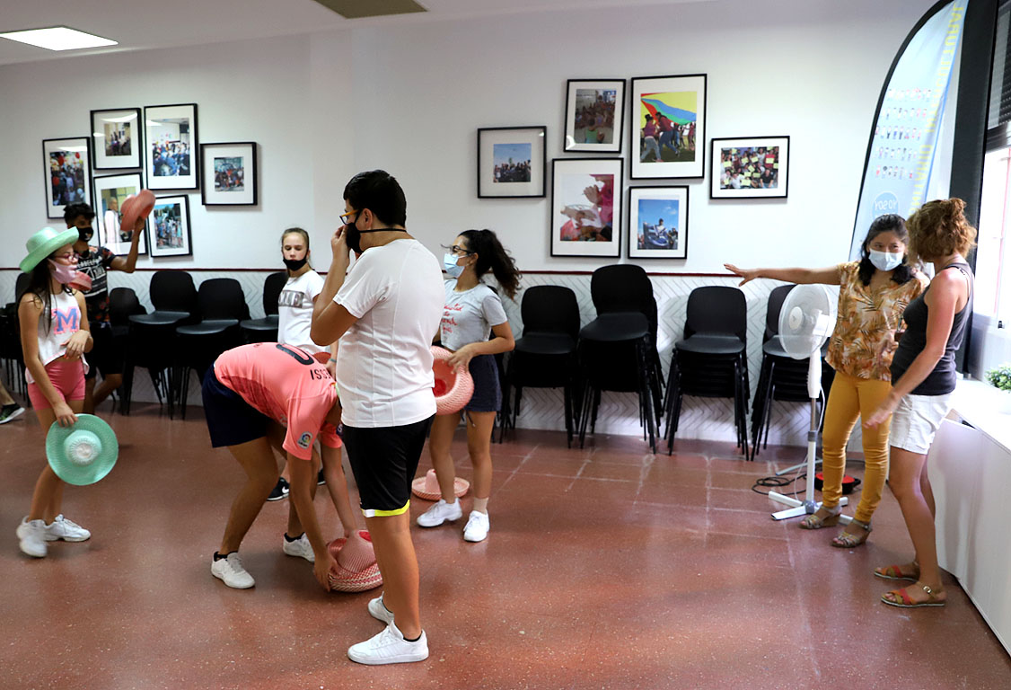 La delegada durante la visita