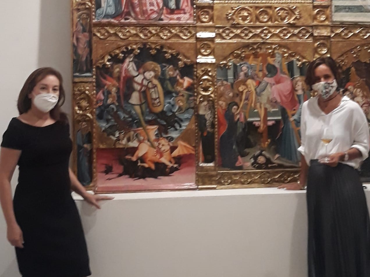 La delegada durante la visita