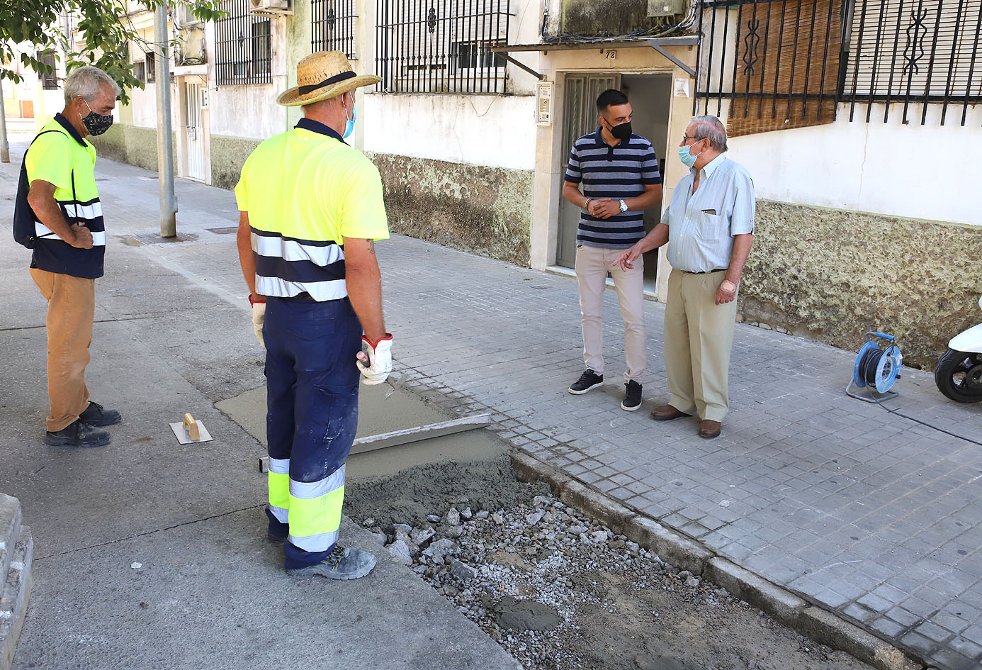 José Antonio Díaz en la barriada