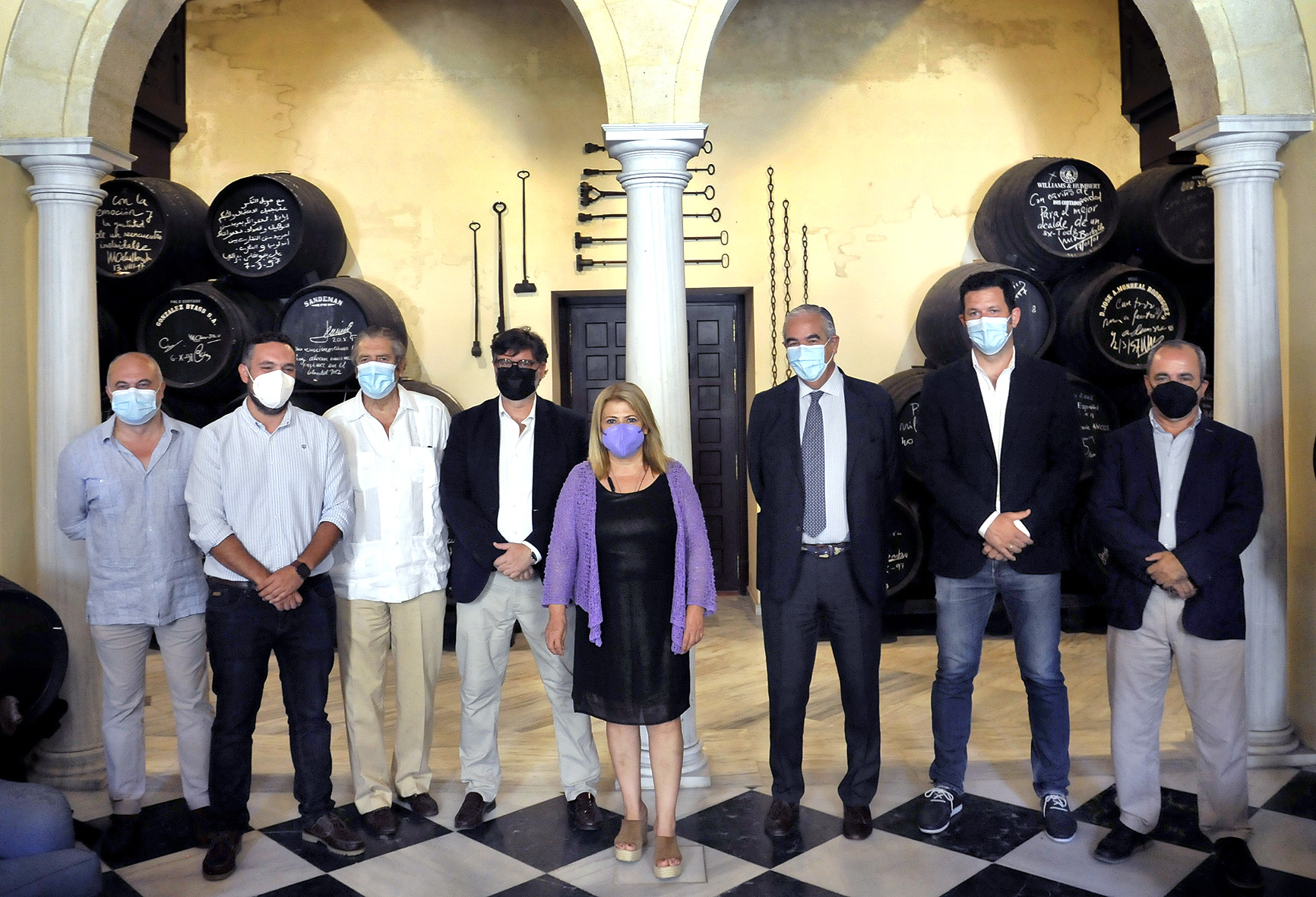 La alcaldesa durante la recepción