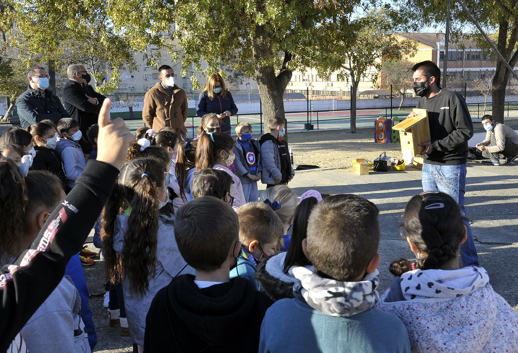 José Antonio Díaz en el centro educativo