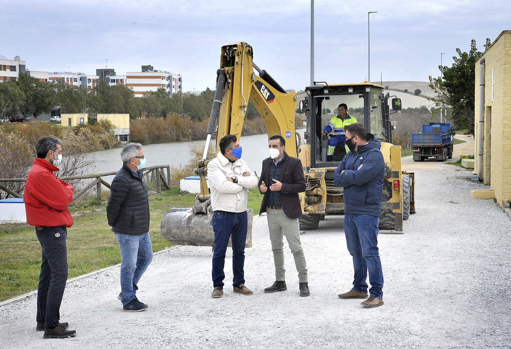 José Antonio Díaz durante la visita