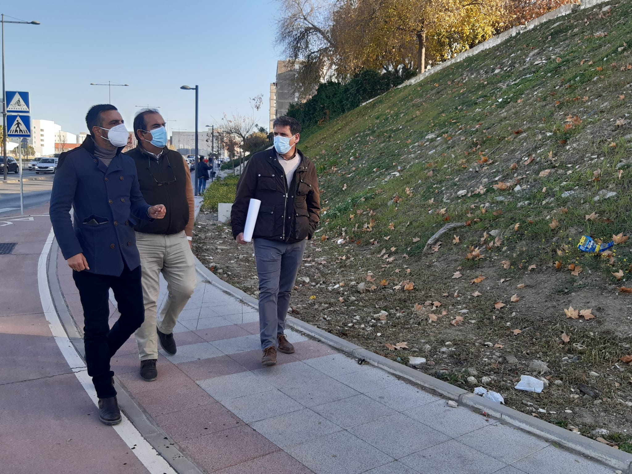 José Antonio Díaz durante la visita
