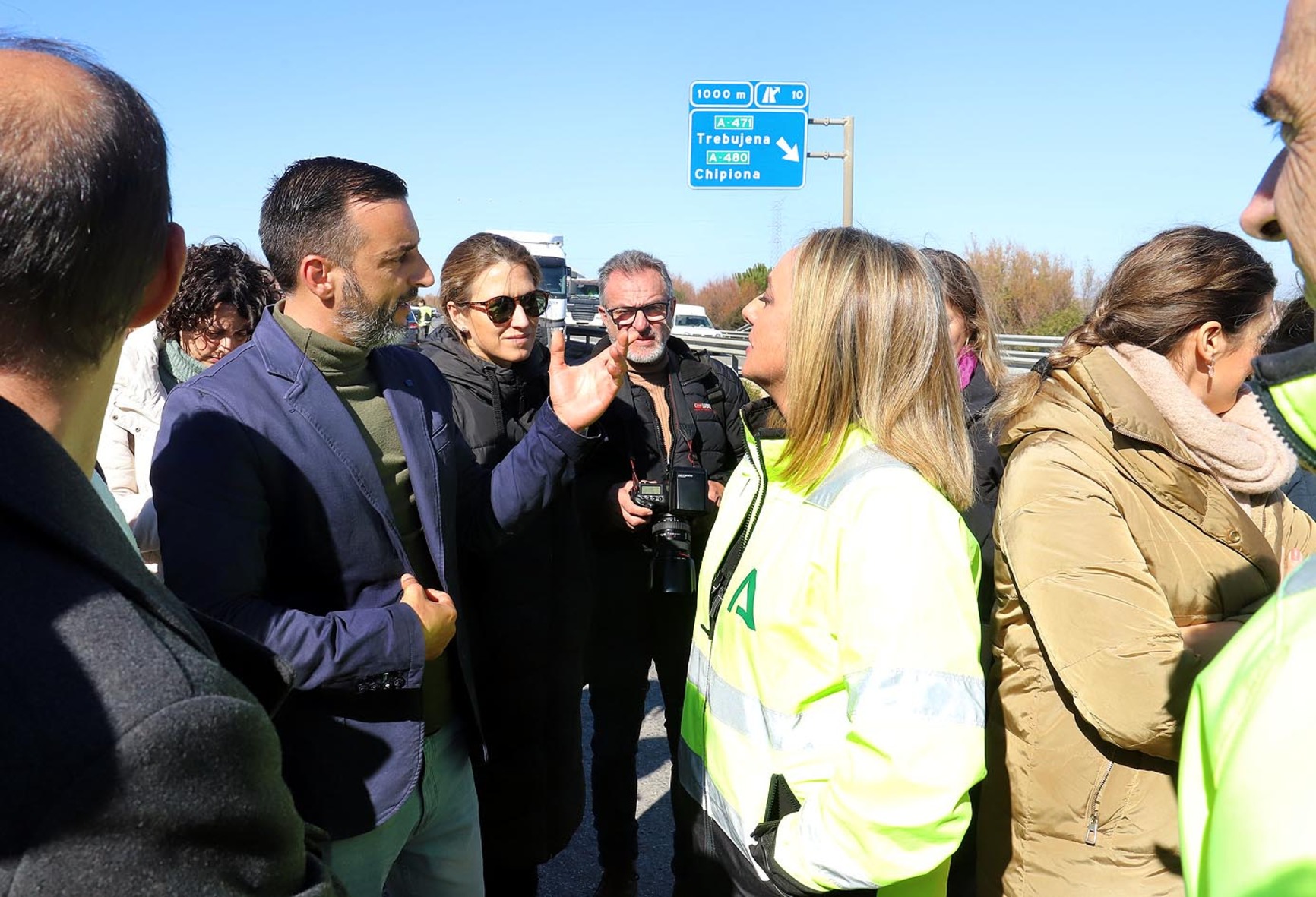Obras carretera Sanlúcar