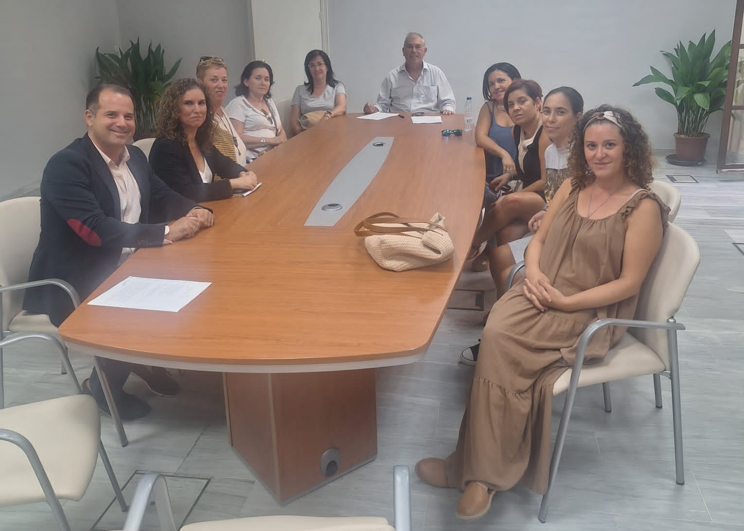 La delegada durante la reunión