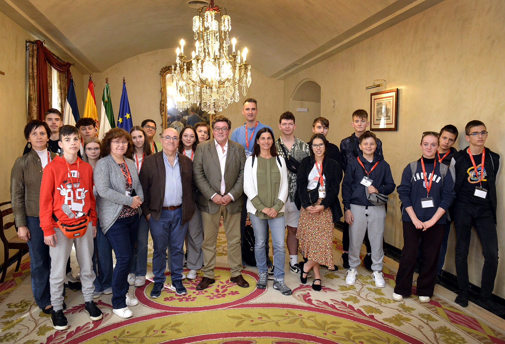 José Ángel Aparicio durante la visita