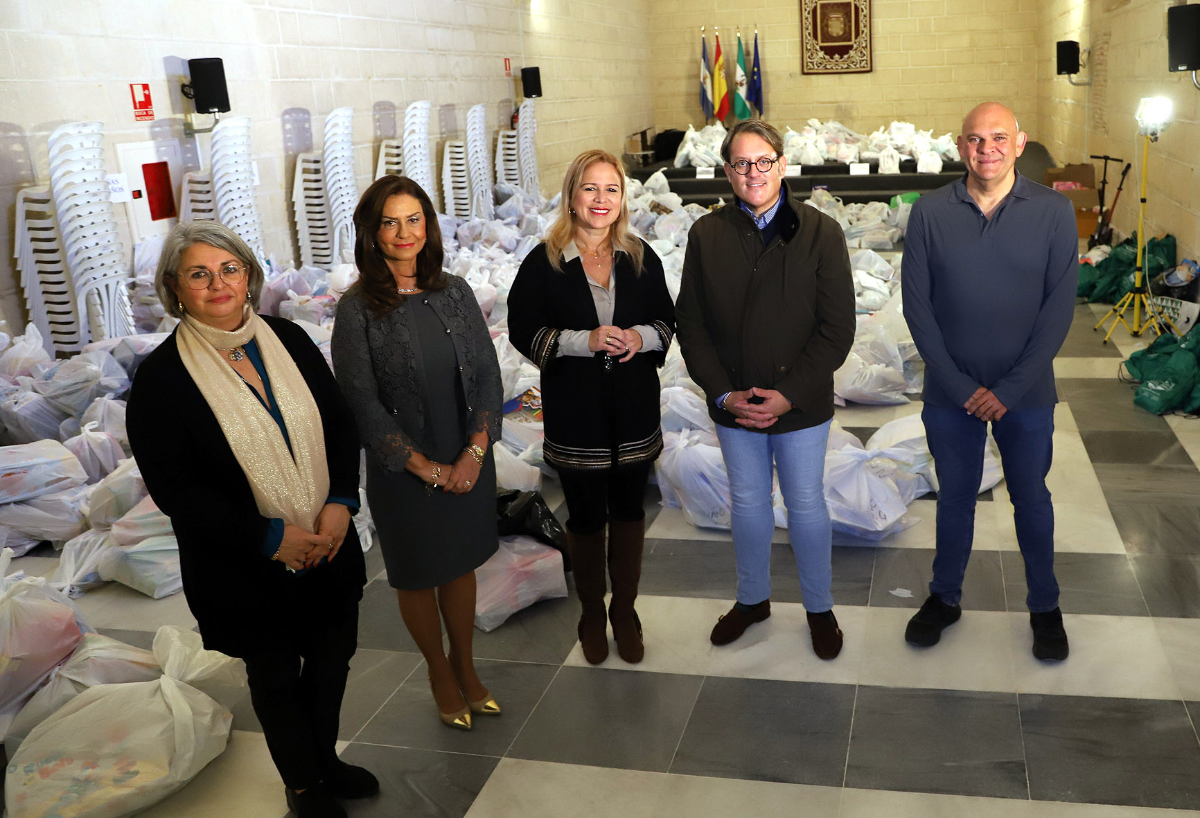 La delegada junto a los Reyes Magos de Jerez