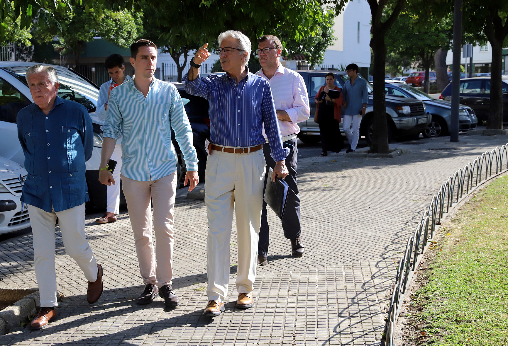 Jaime Espinar durante la visita