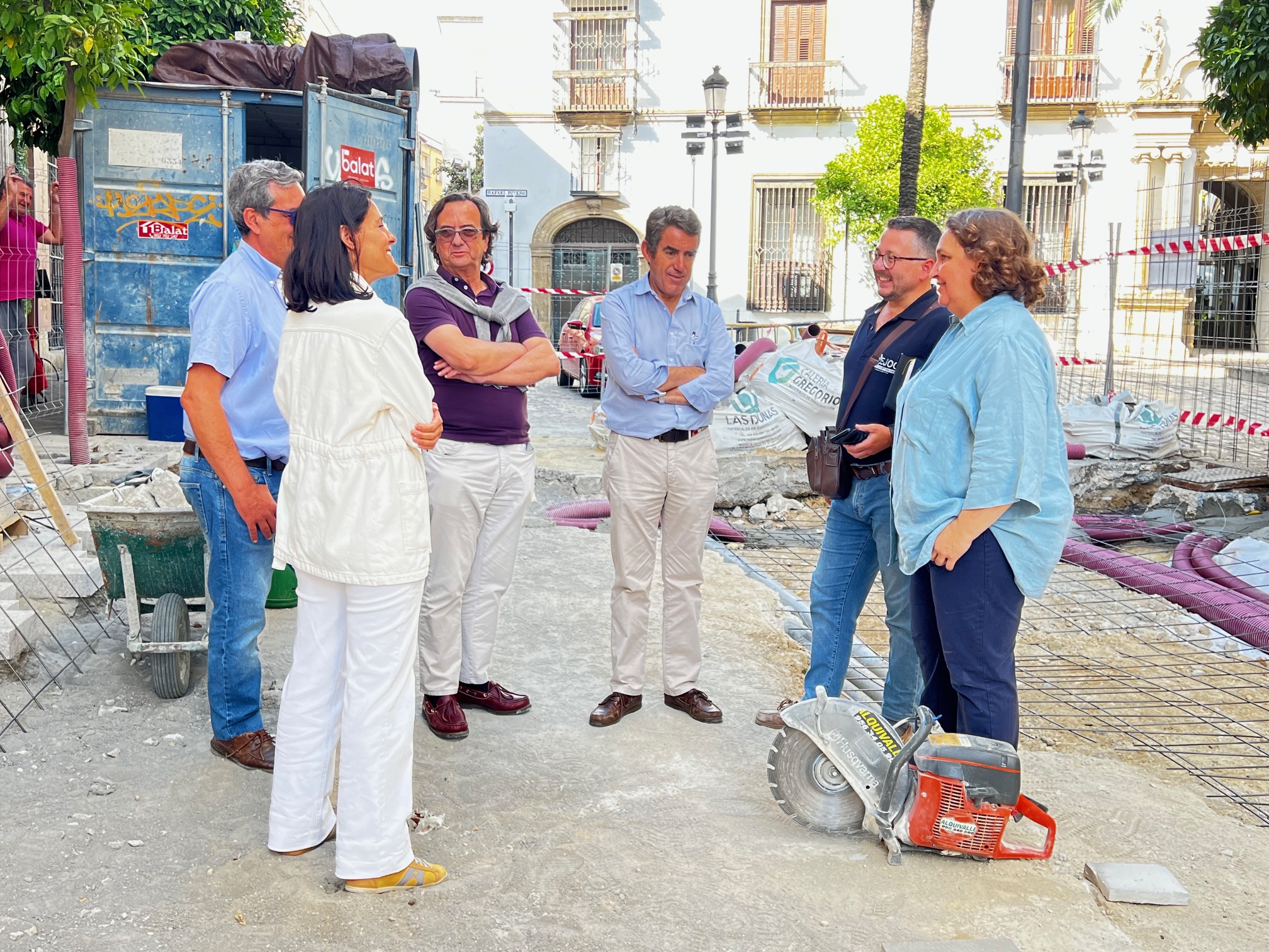 Belén de la Cuadra visita obras Eje Puerta Sevilla-Puerta Santiago