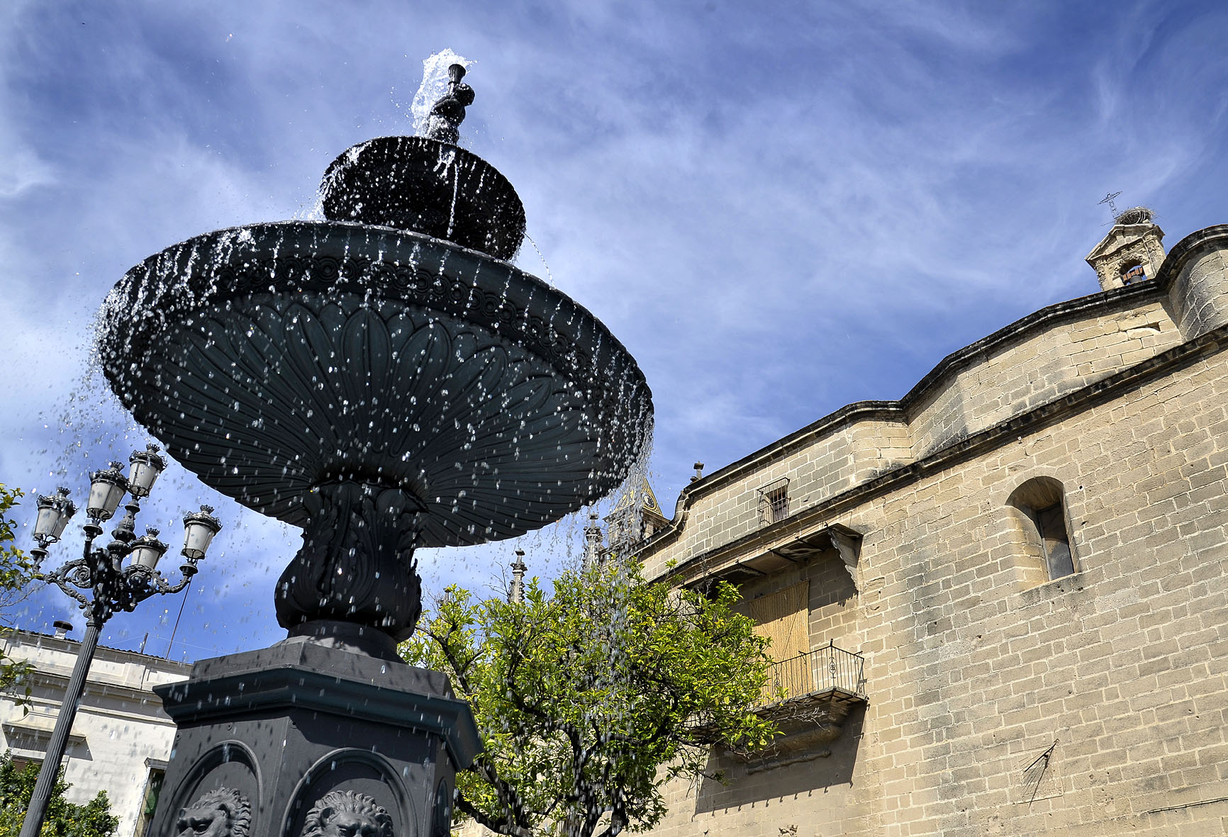 Fotografía de archivo de la fuente de Santiago